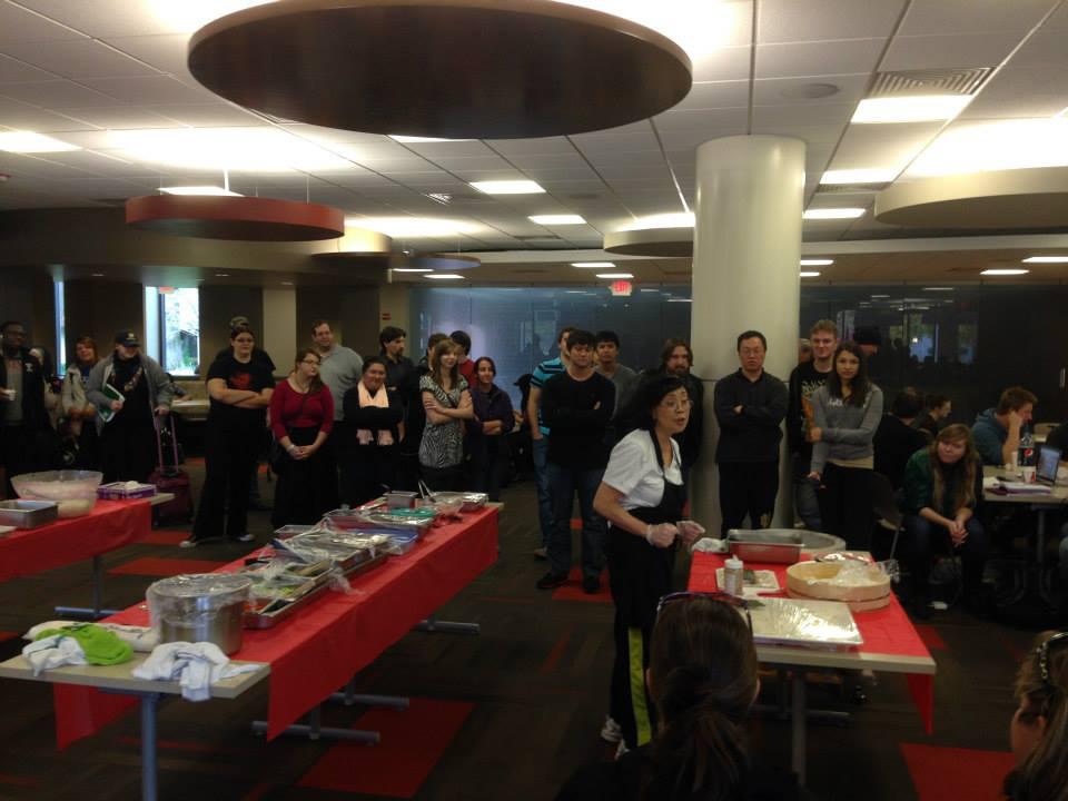 The Japanese Club, one of many student clubs and organizations,  hosted a sushi night in the fall of 2013. (Photo via Office of Student Life)