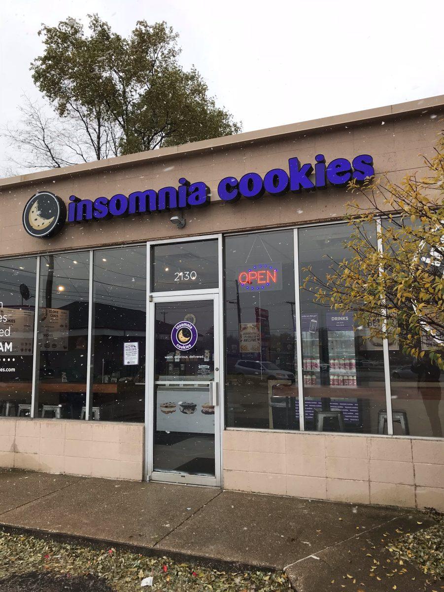 South Bend’s new Insomnia Cookies location on South Bend Ave. PHOTO//Henry Freese
